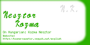 nesztor kozma business card